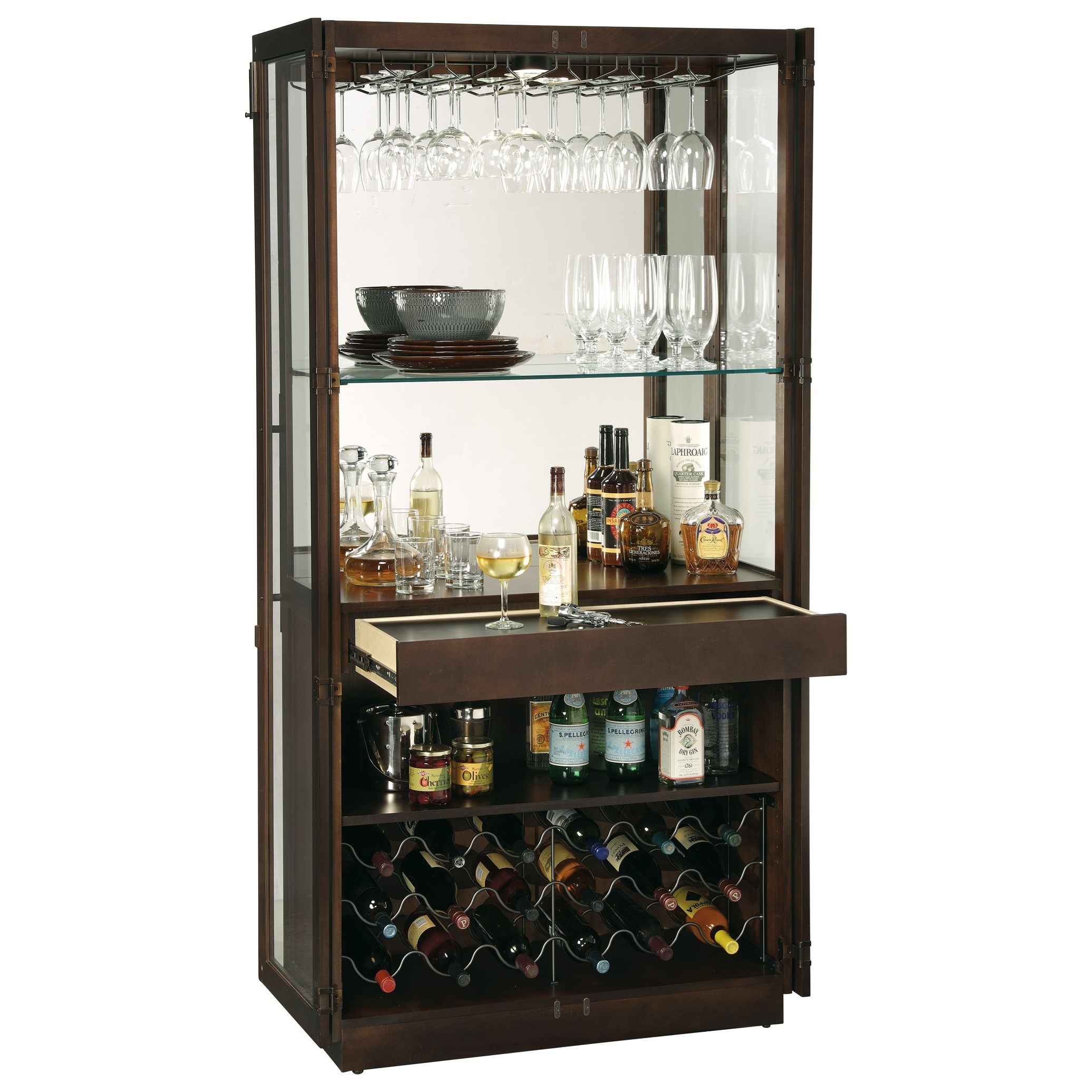 Howard Miller Wine & Bar Furnishings 690038 Chaperone Wine & Bar